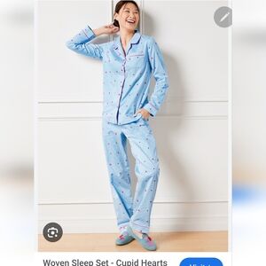 Talbots Sleep Set Cupid Hearts Pajamas